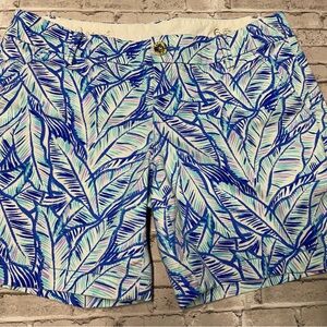 Lilly Pulitzer Blue Leaf Print Shorts